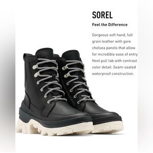 Sorel Brex waterproof boots worn 2x size 9.5 black $205 last year